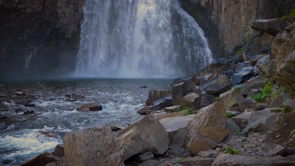 Rainbow Falls in the Ansel Adams Wilderness in California USA 