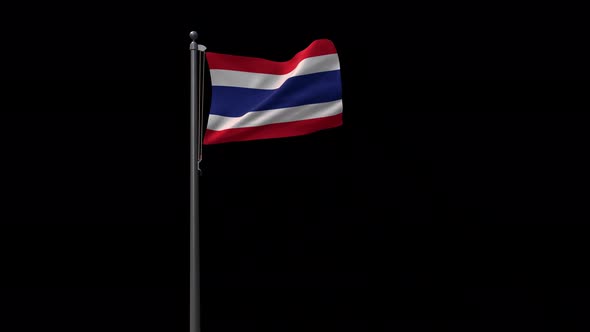 Thailand Flag With Alpha 4K