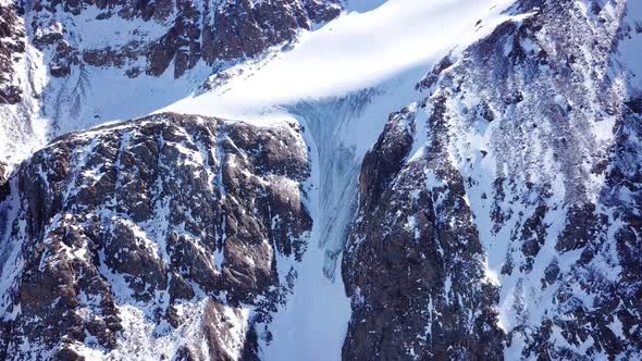 High Snowcapped Peaks and Glaciers