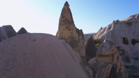 Volcanic Rock Formations Landscape at Cappadocia, Turkey.