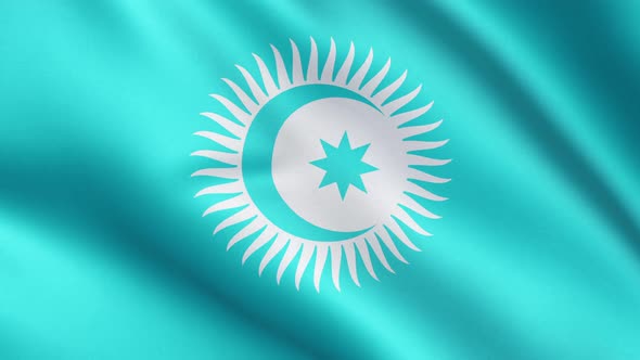 Flag of Turkic Council | UHD | 60fps