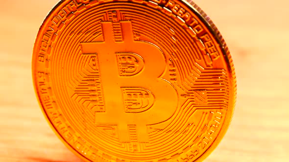 Bit Coin. Crypto Currency Gold Bitcoin Btc