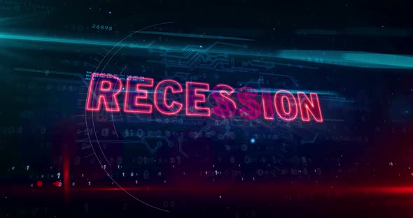 Recession economy and business abstract loopable