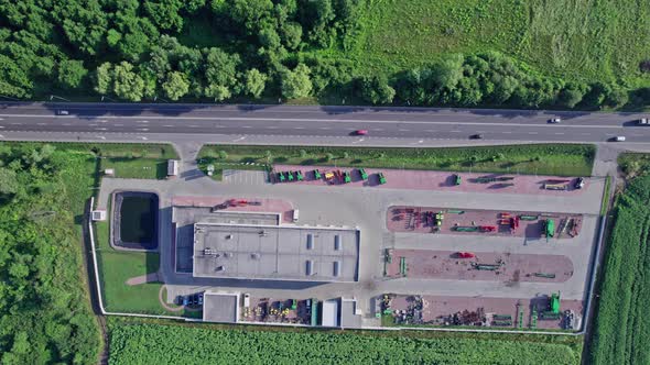 Agricultural Equipment in the Exhibition Warehouse