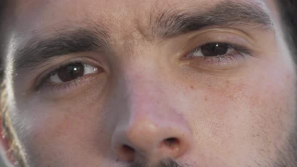 Cropped Shot of a Happy Man Smiling To the Camera