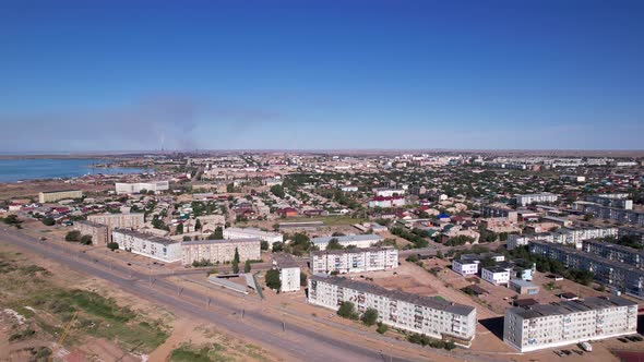 The Small Town of Balkhash is a View From a Drone