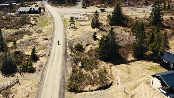 Motorcycle on Country Road