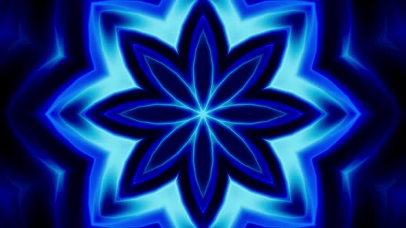 Blue Kaleidoscope Loop 4K 04