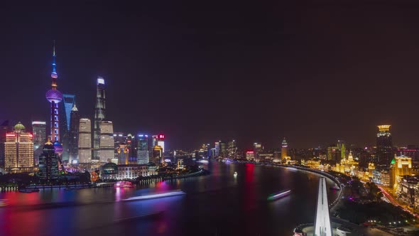 Time Lapse Of The Shanghai China Skyline