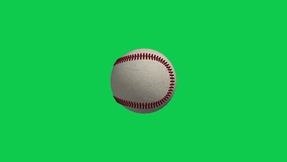 4K Baseball Ball Green Screen Seamless Loop