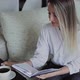 Beautiful Girl Reading and Drinking Coffee - VideoHive Item for Sale