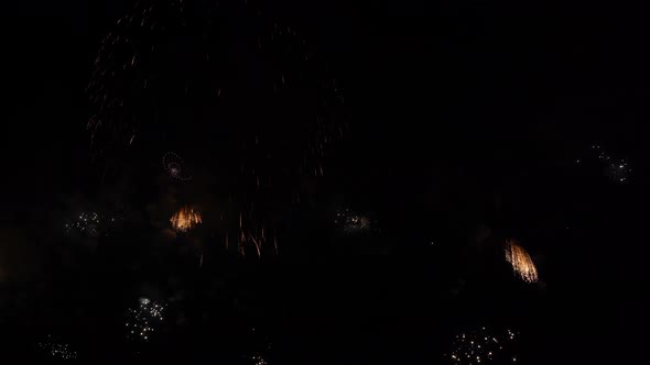 Fireworks on a black background