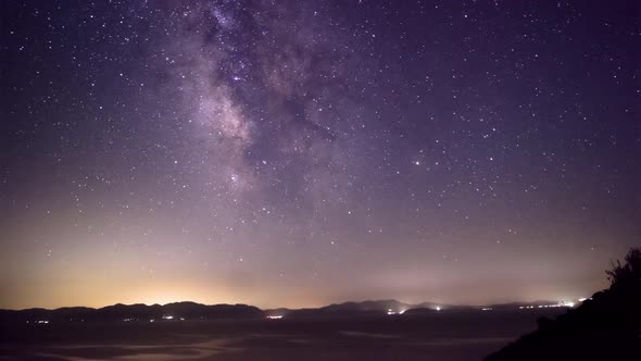 Milkyway timelapse over the sea