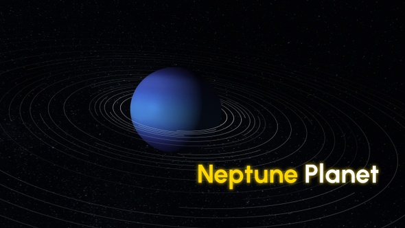 Neptune Planet Galaxy in Space Animation