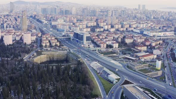 Istanbul Yavuz Sultan Selim Bridge Entrance Aerial View 9