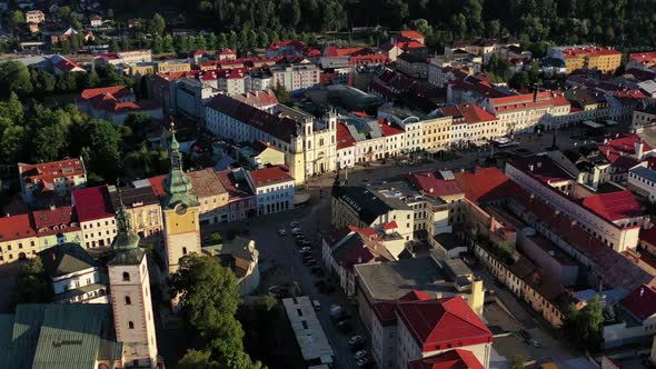 Aerial view of Banska Bystrica city in Slovakia