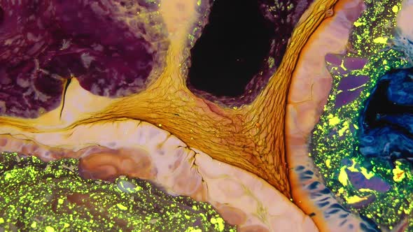 Psychedelic Spreading Paint Swirling And Explosion  alt