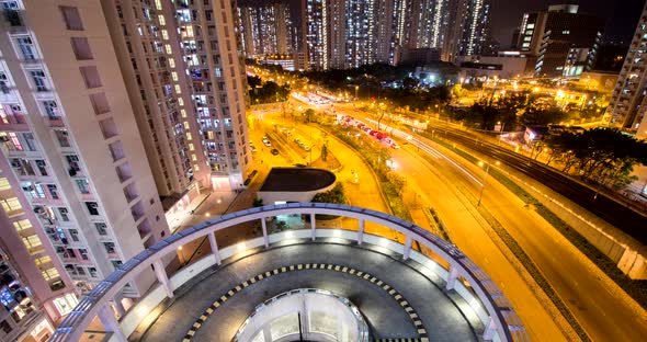 Timelapse of Hong Kong residential district