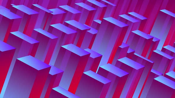 3D Abstract Colorful Cubes Motion Graphics Animation V6