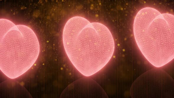 Digital scifi hearts background alt