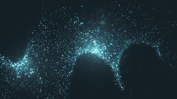 Flowing Particles with Beautiful Flash Light Effects