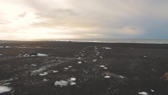 Beautiful Landscape of Iceland Aerial View