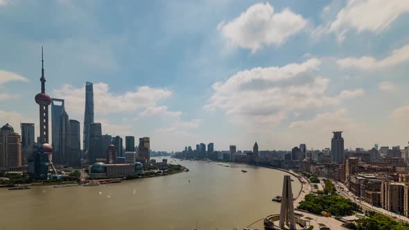 Time Lapse Of The Shanghai China Skyline