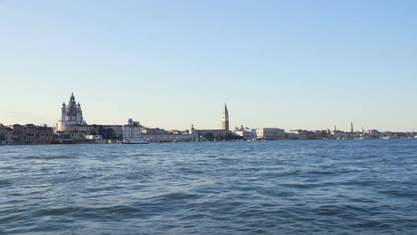 Sightseeing in Venice, View on Attractions From Touristic Boat, Water Tour