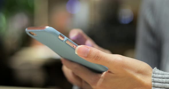 Woman using of cellphone