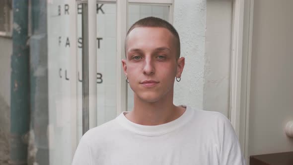 Smiling Young Adult Homosexual Gay Man, Looking at Camera 