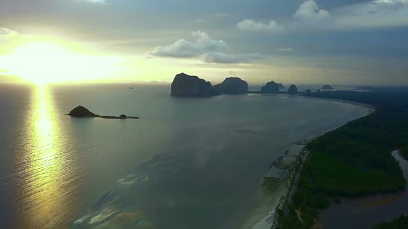 Pak meng Beach in Sikao District Trang Province, Thailand