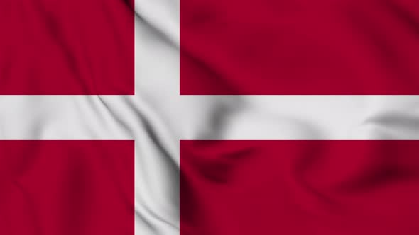 Denmark flag seamless closeup waving animation alt