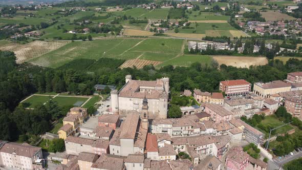 Costigliole D'asti Aerial View in Monferrato, Piemonte