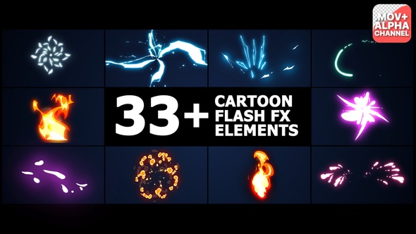 Cartoon Flash FX Elements Pack | Motion Graphics alt