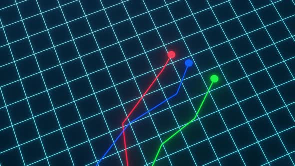 Stock market animated graphic.  Stock price chart. alt