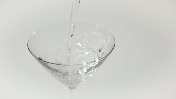 Martini pouring into glass, Ultra Slow Motion