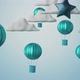 Air Balloons Between Clouds 3d Cartoon Kids Background - VideoHive Item for Sale