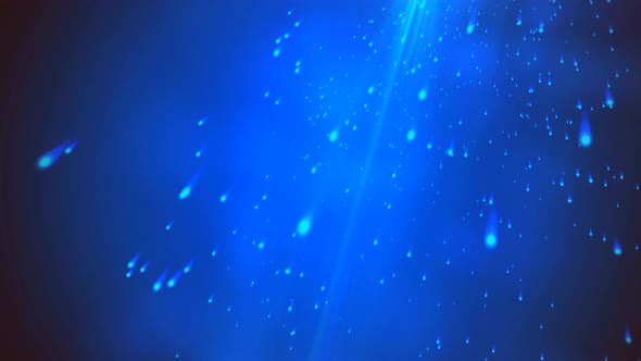 Blue Flares Falling Loop Background