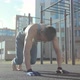 A man exercising on a sports ground - VideoHive Item for Sale