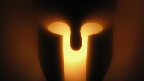 Ancient Greek Helmet Glowing From Within