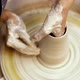 Making pottery on the potter's wheel - VideoHive Item for Sale