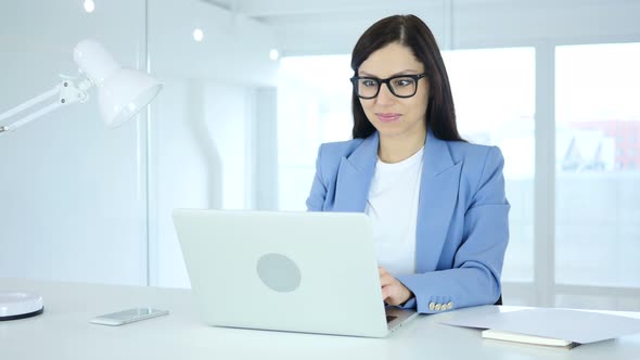 Woman Celebrating Success, Excitement on high Level