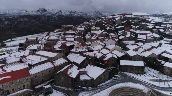 Winter Houses Aerial