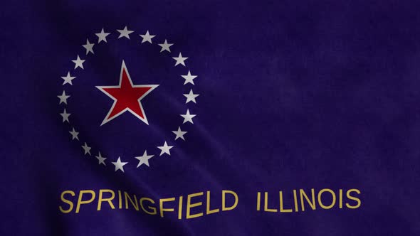 Springfield Flag Illinois United States of America