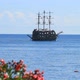 Oleander Flowers And A Pirate Ship - VideoHive Item for Sale