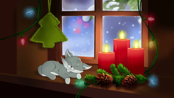 Christmas Card With Kitten alt