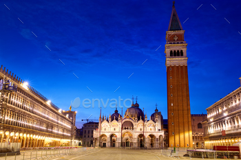  Basilica at dusk, Venice, Italy