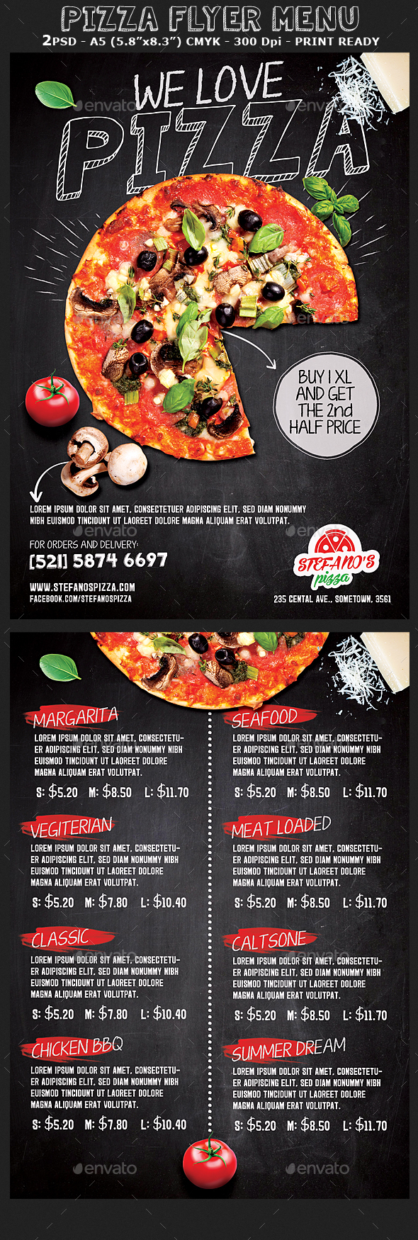 Pizza Flyer Template Graphics Designs Templates