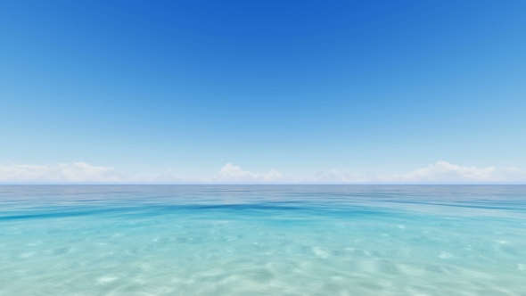 Clear Blue Tropic Ocean 3D Render alt