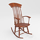 Vray Ready Wooden Rocking Chair - 3DOcean Item for Sale